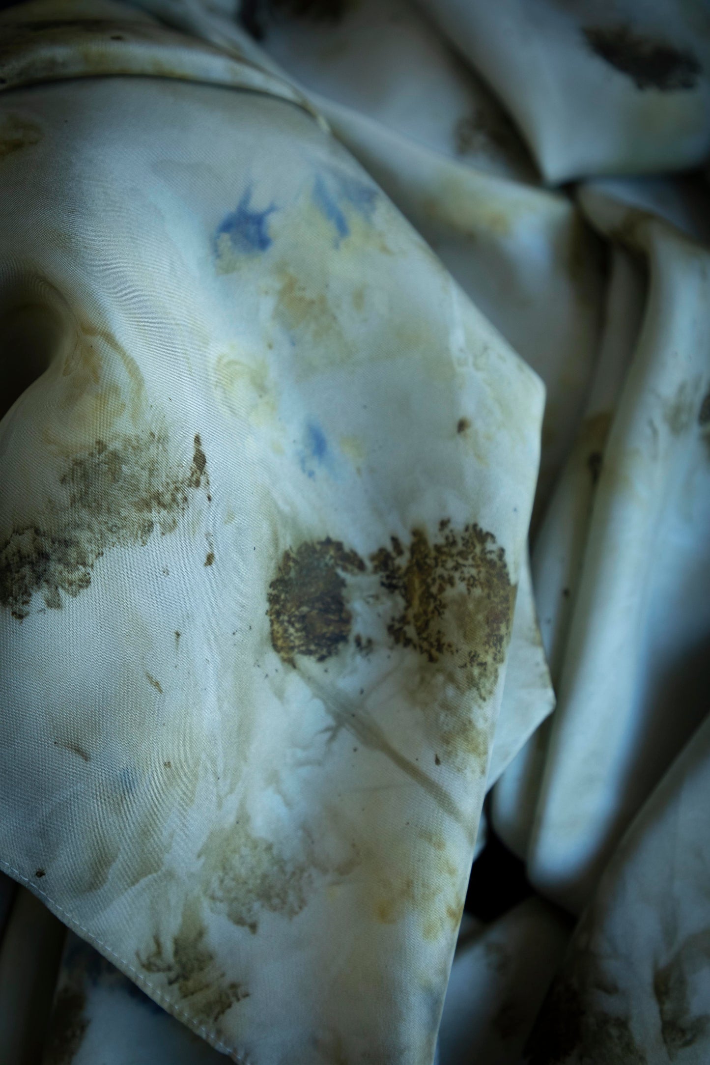 Original Eco-Dyed {Sage-Blue} | 35 x 35" 100% Silk Scarf