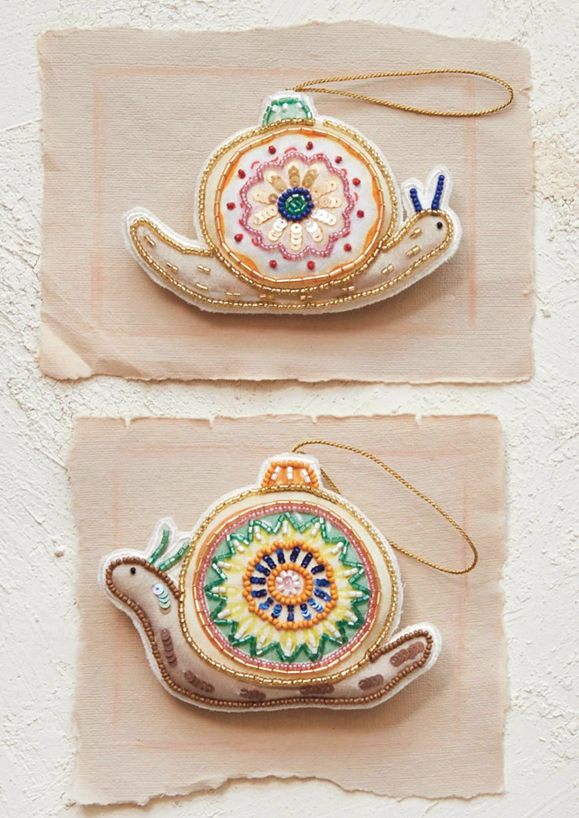 Beaded Snail Ornament