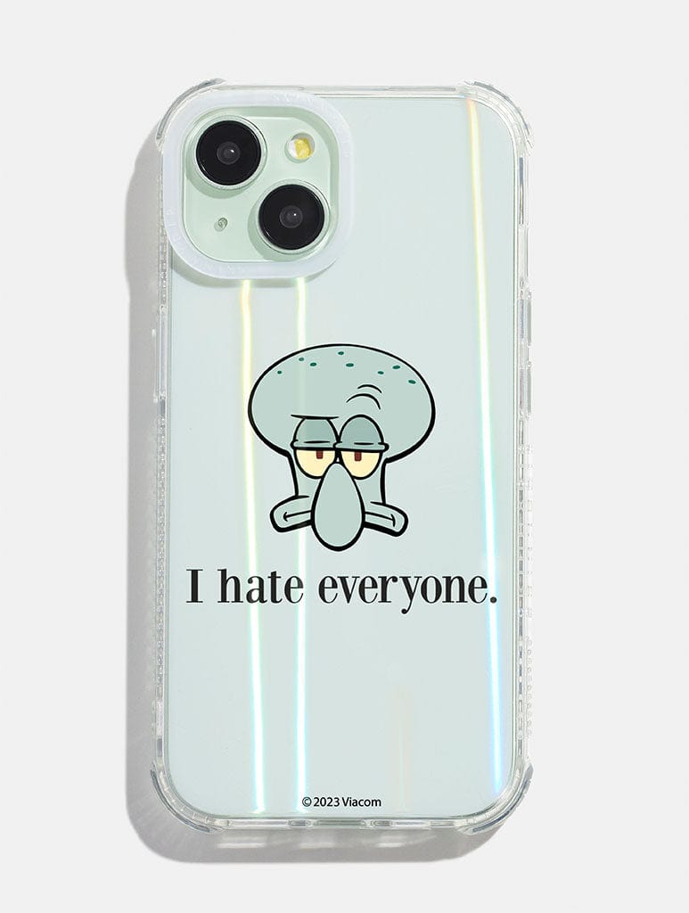 SpongeBob x Skinnydip Squidward I Hate Everyone Shock iPhone Case