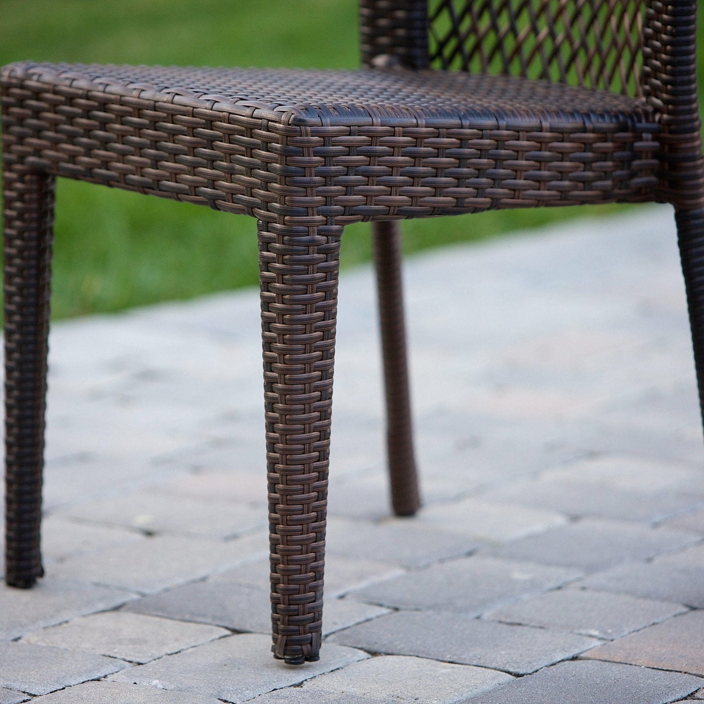Stellar Outdoor Dining Chair with Rattan Cover, Set of 4