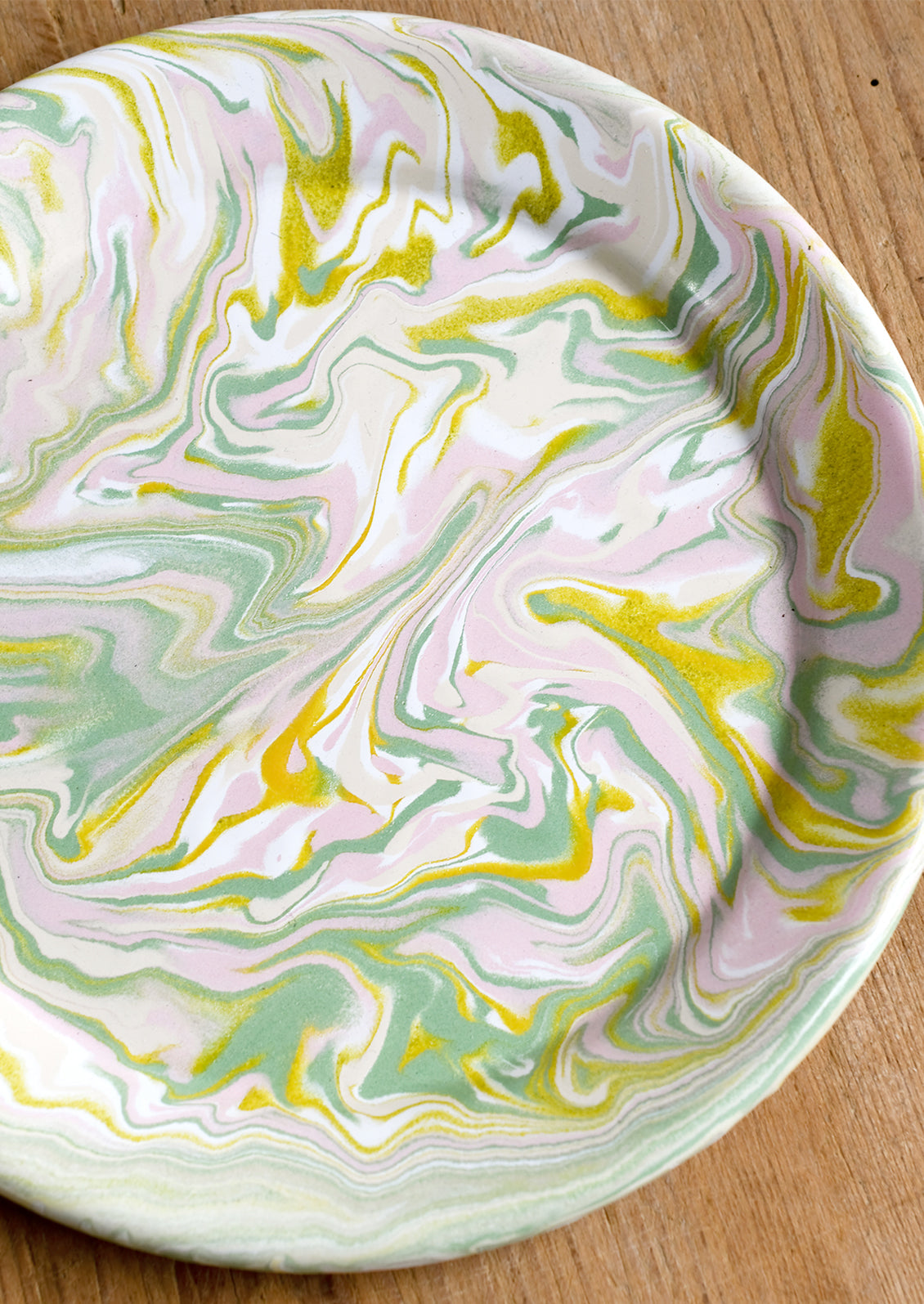 Pastel Swirl Enamel Plate