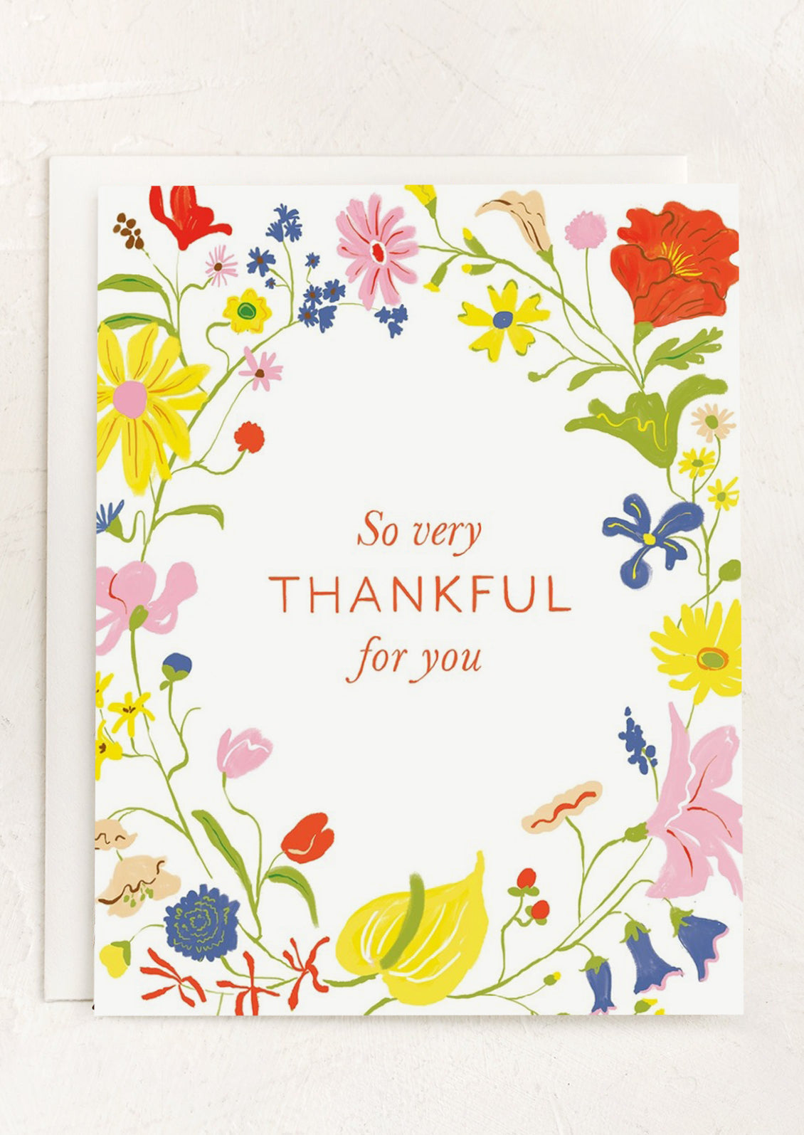 Floral Thankful For You Card