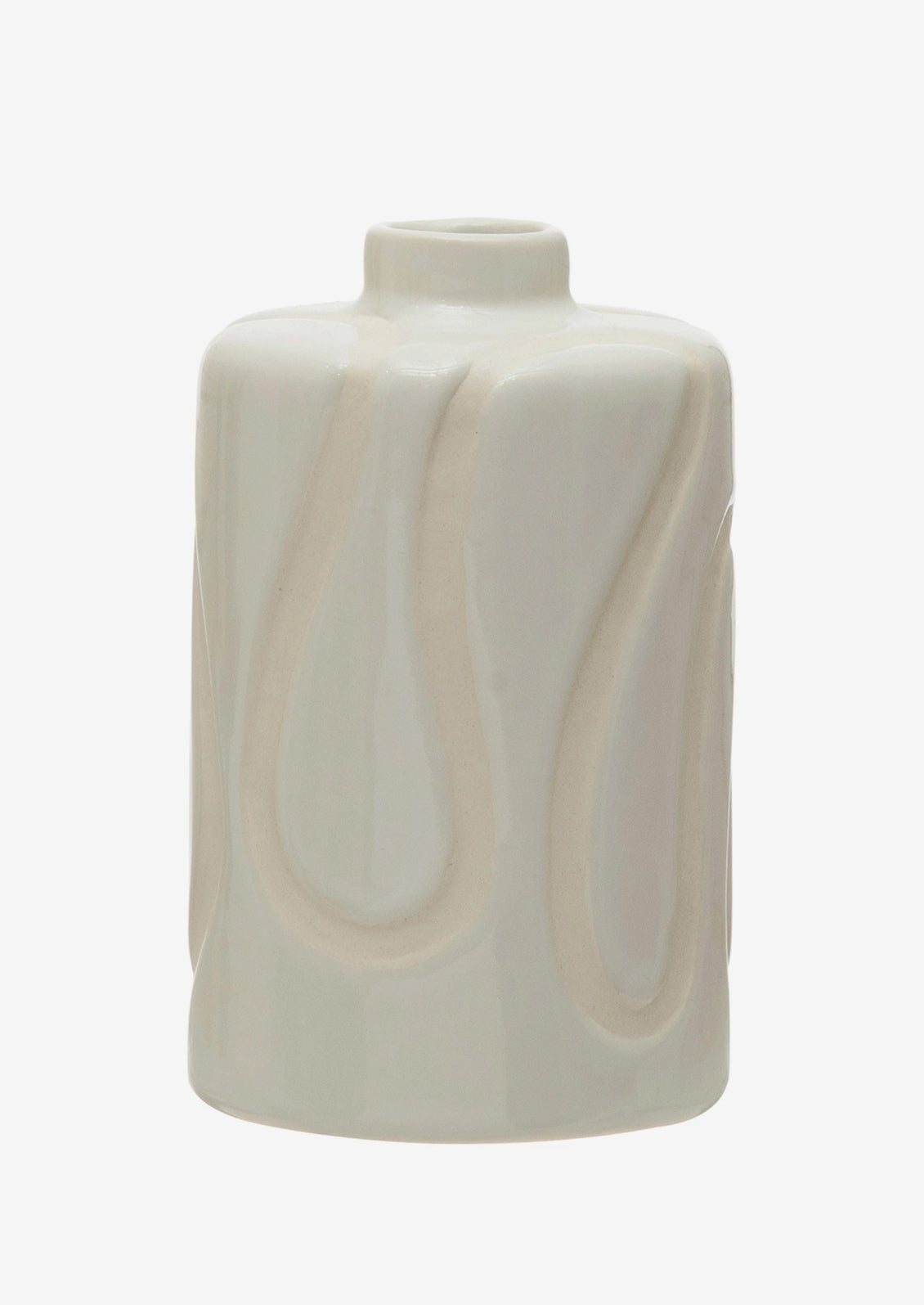 Tonal Squiggle Bud Vase