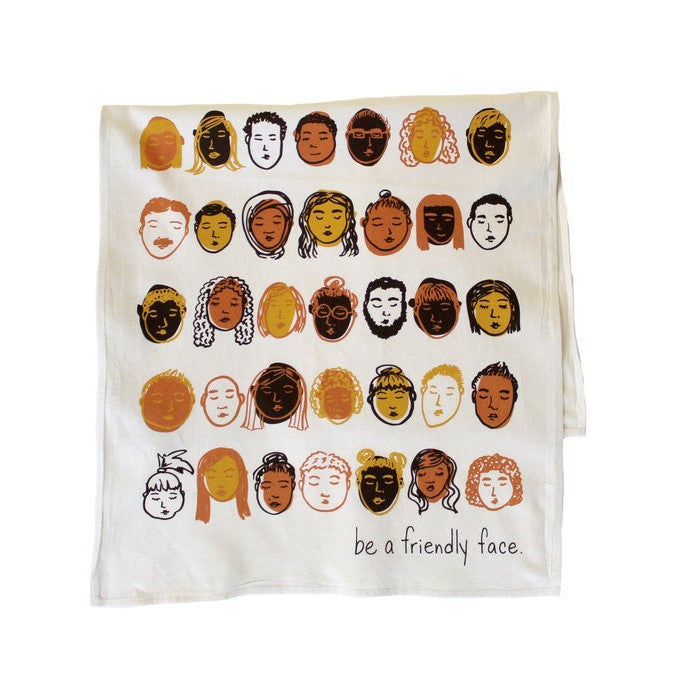 Be A Friendly Face Tea Towel