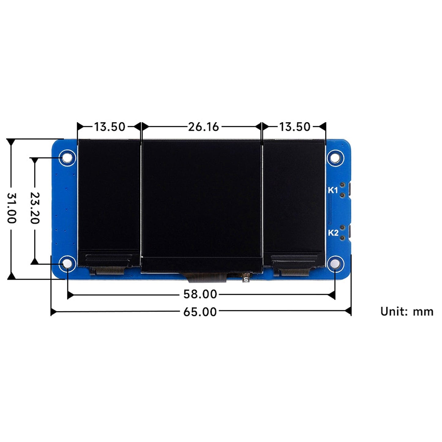 Triple IPS LCD HAT for Raspberry Pi