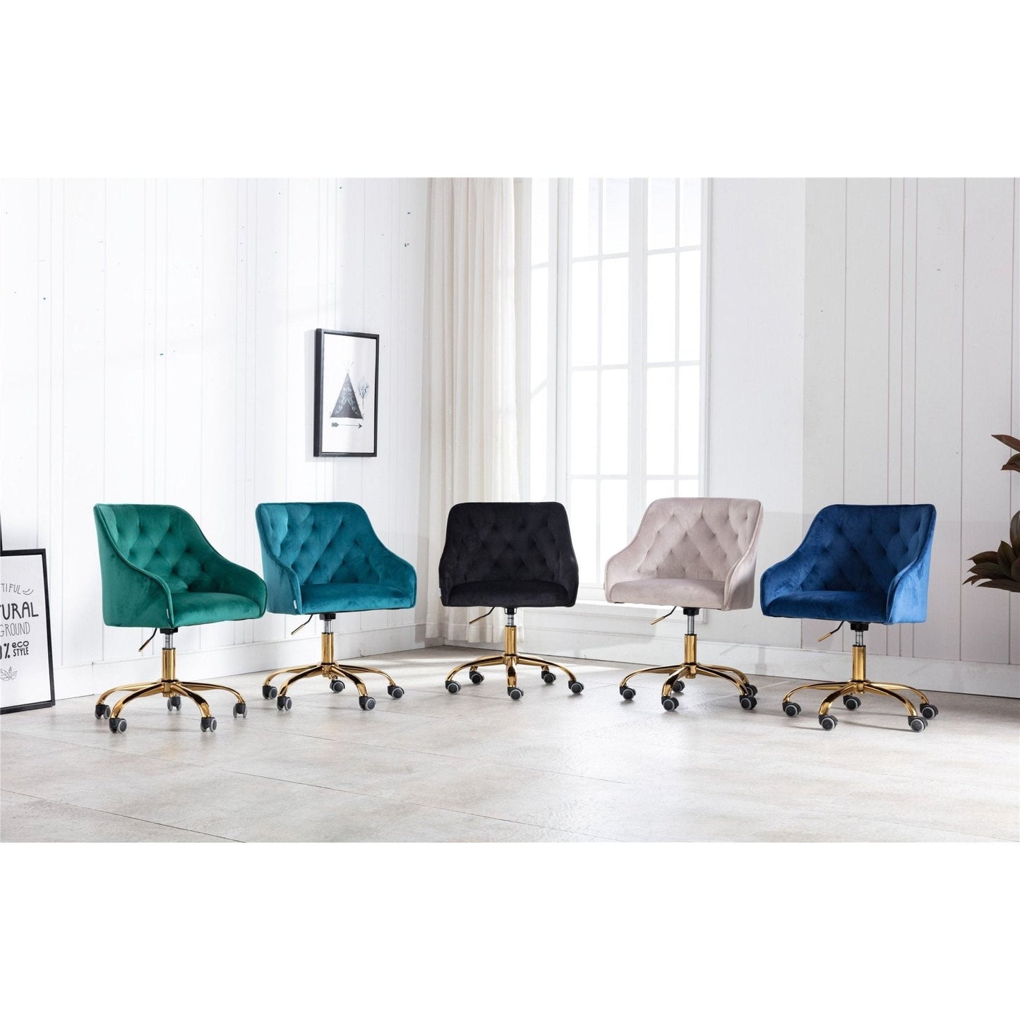 Tufted Swivel Desk Chair
