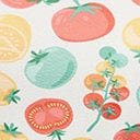 Unique Vintage Ivory & Red Tomato Print Flare Dress
