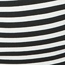 Unique Vintage Plus Size Black & White Striped Halter Top