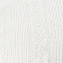 Unique Vintage White Keyhole Pointelle Knit Top