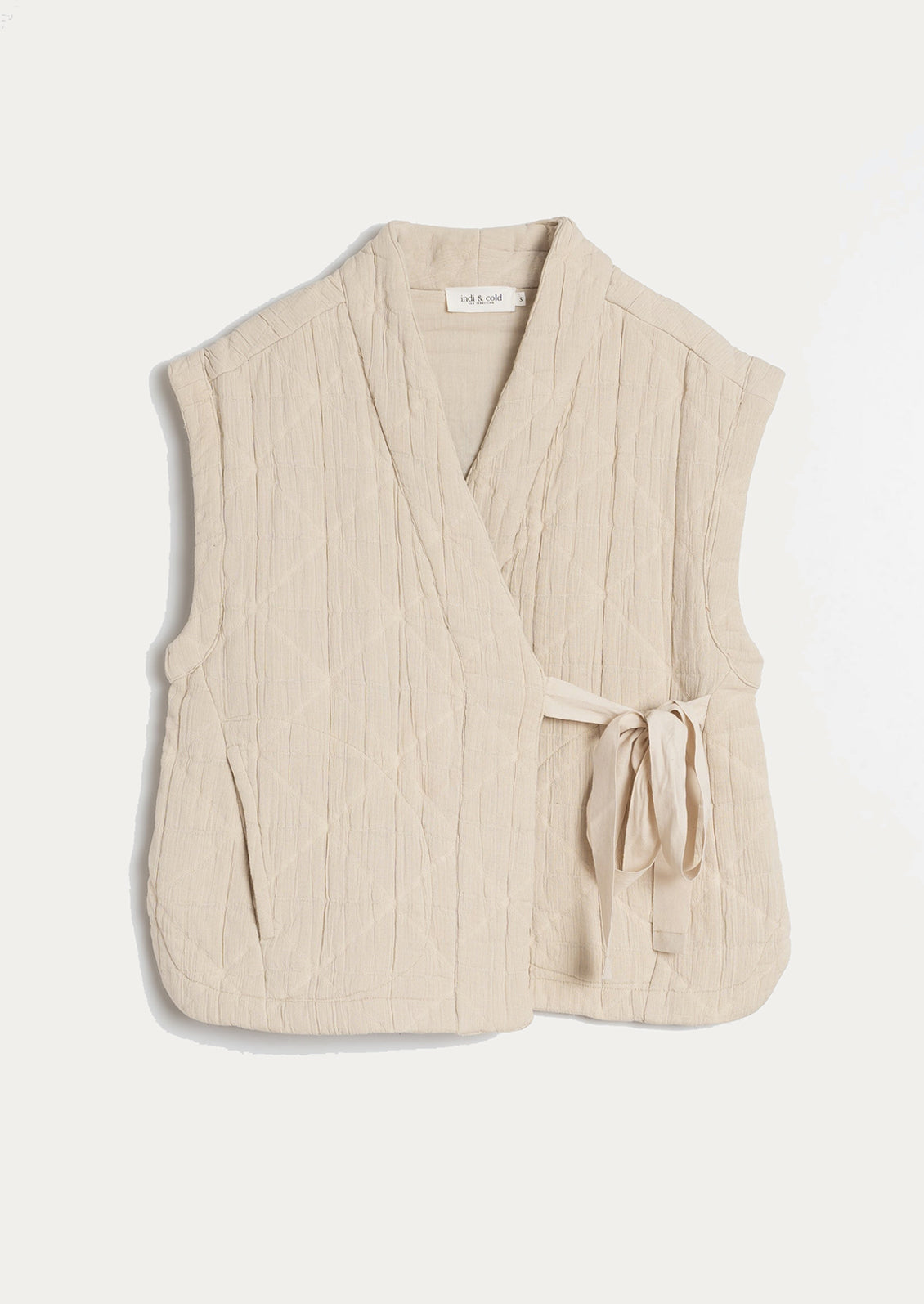 Tillery Quilted Tie Front Vest