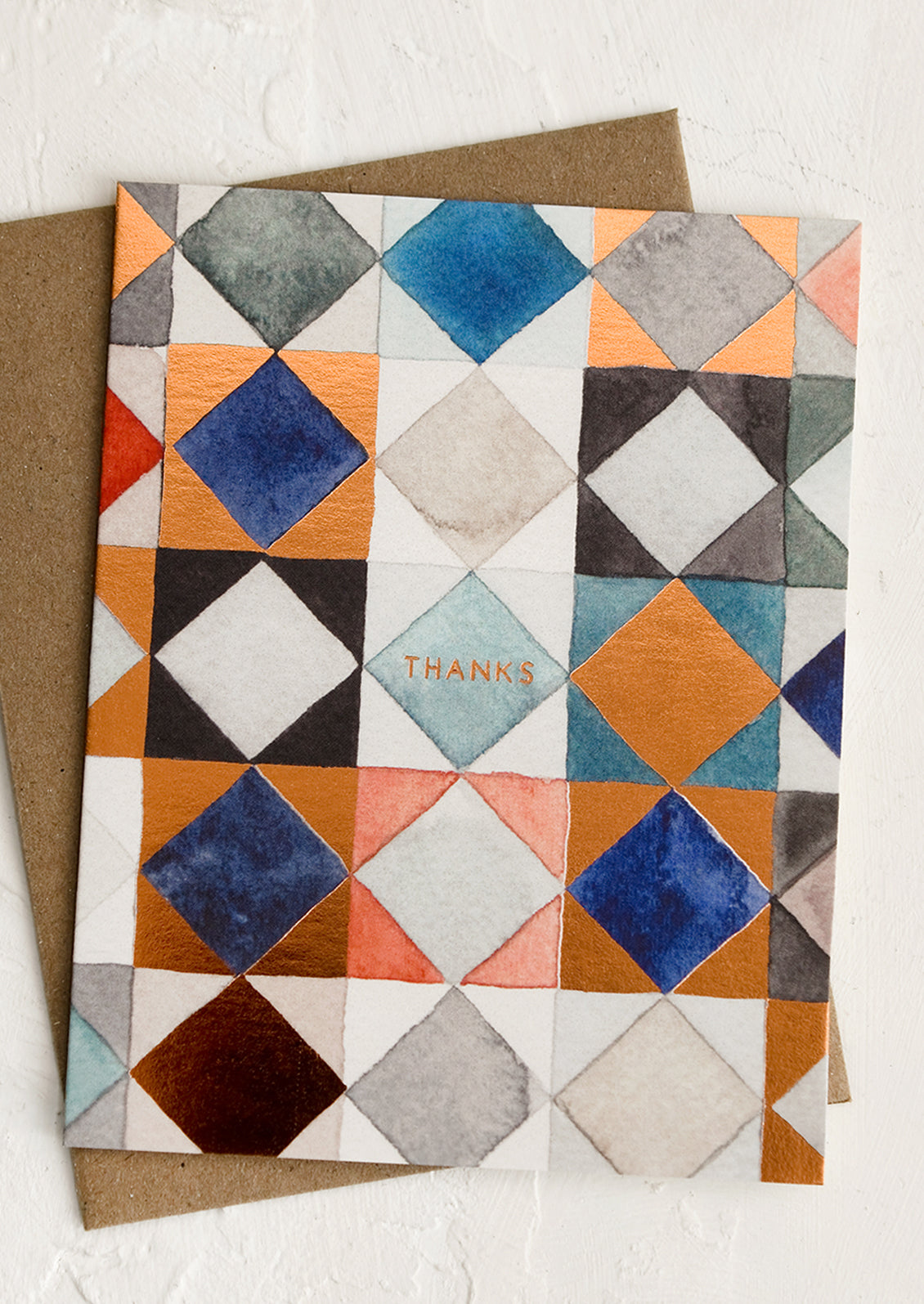 Blue Quiltwork Thank You Card Set