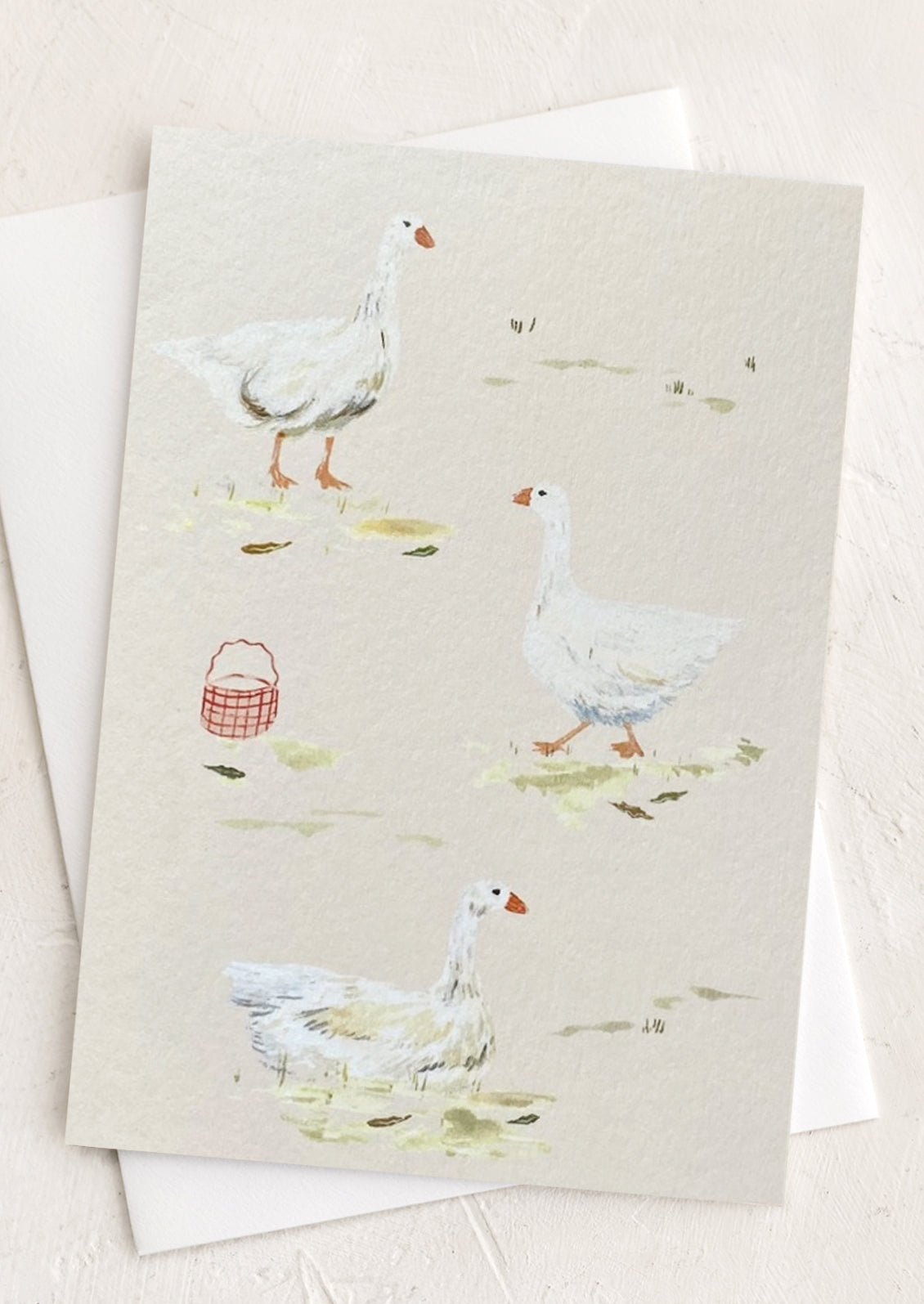 Country Geese Blank Card