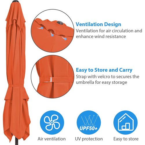 Zoey 6.5 ft. x 10 ft Patio Umbrella