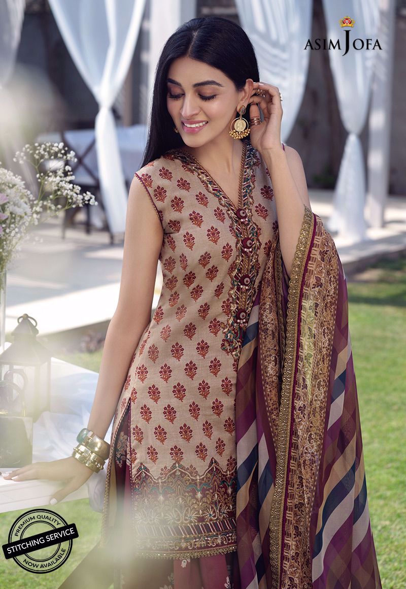 AJRL-17 EMBROIDERED LAWN 3 PCS