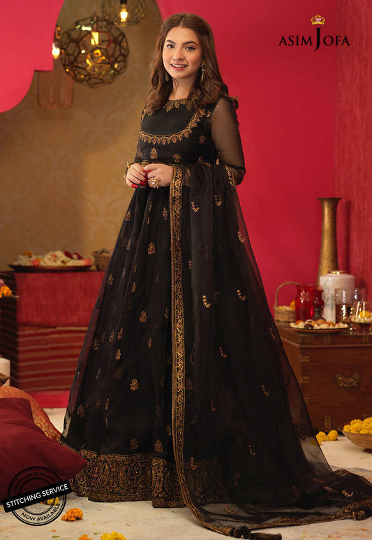 AJFC-27 EMBROIDERED ORGANZA 3 PCS