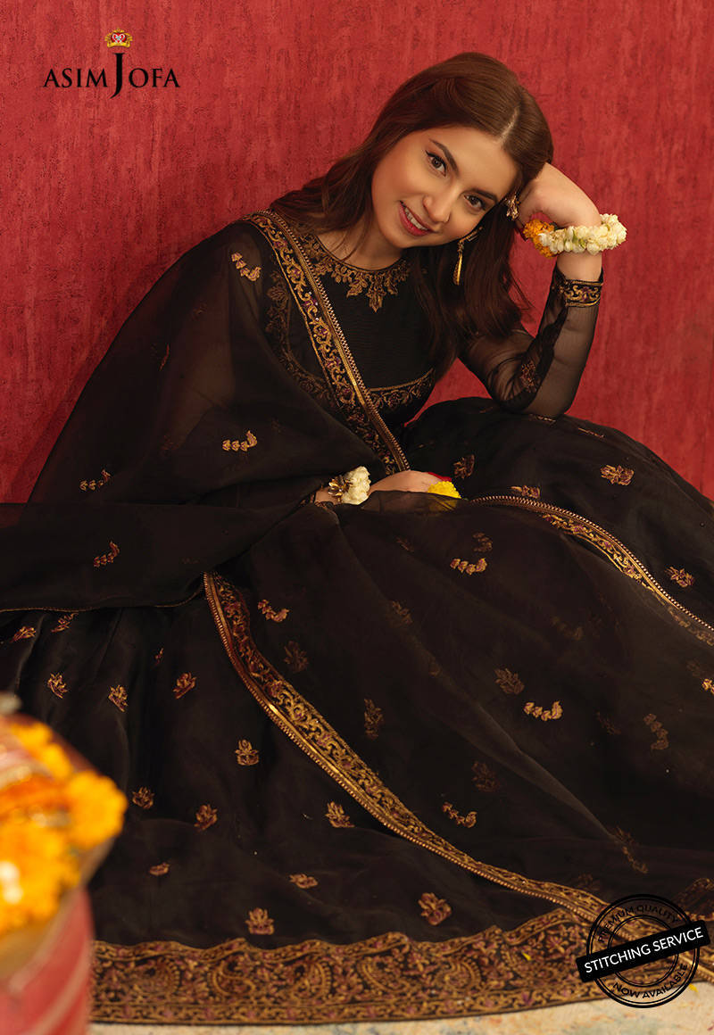 AJFC-27 EMBROIDERED ORGANZA 3 PCS