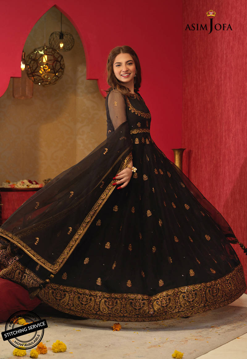 AJFC-27 EMBROIDERED ORGANZA 3 PCS