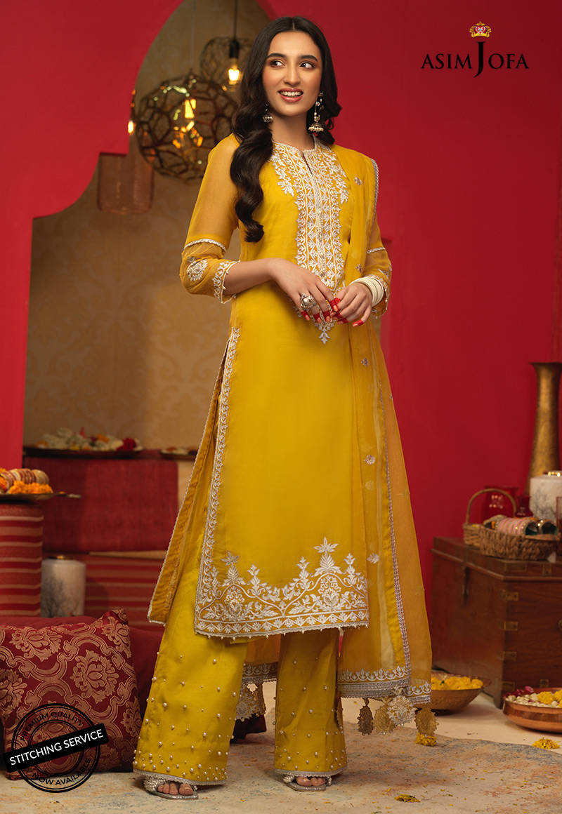AJFC-24 EMBROIDERED ORGANZA 3 PCS