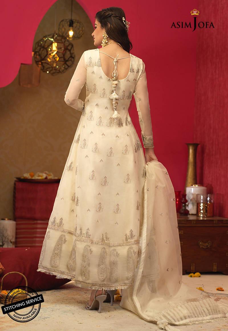 AJFC-36 EMBROIDERED ORGANZA 3 PCS