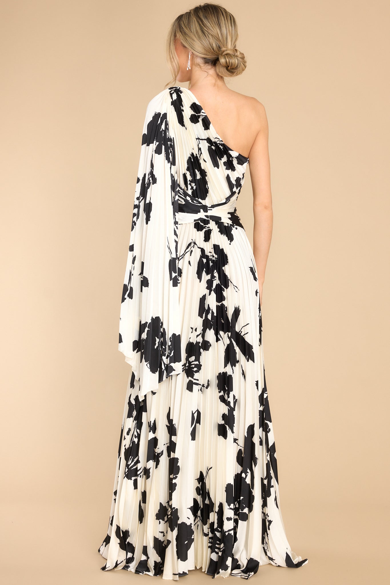 Oh Yes I Can Ivory and Black Maxi Dress