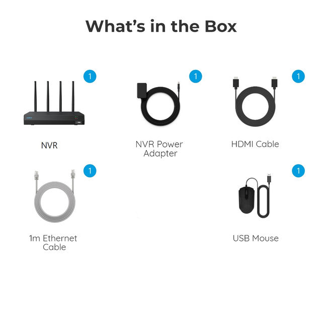 Reolink RLN12W 12-Channel Wi-Fi 6 NVR with 2TB HDD for 24/7 Recording