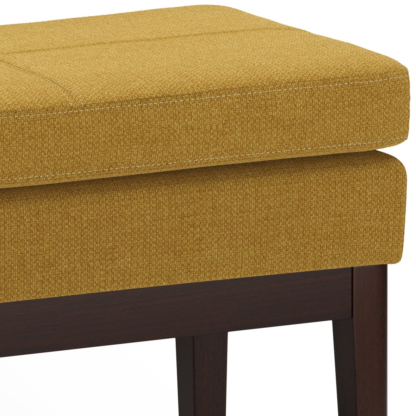 Veil 26.4" Ottoman Bench with Stitching Detail