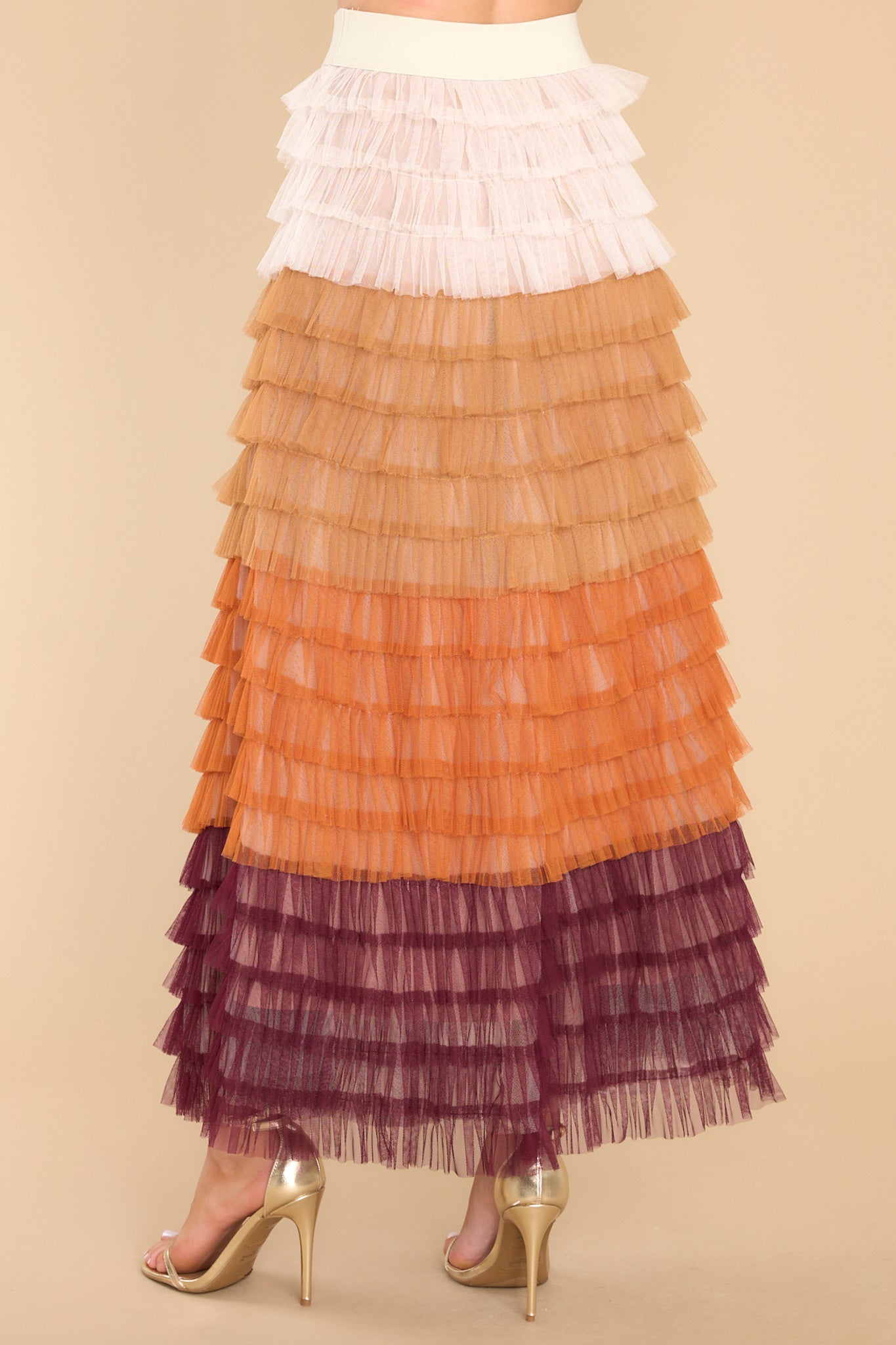 Break Down Walls Dark Rust Maxi Skirt