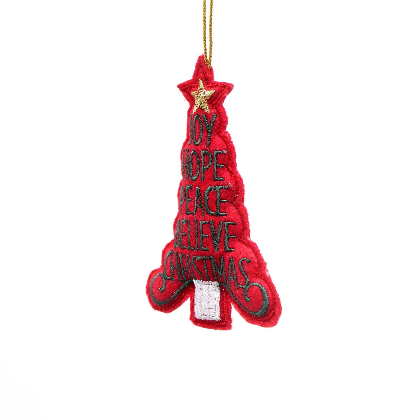 Thread Work Hanging Tree Ornament, Set of 6