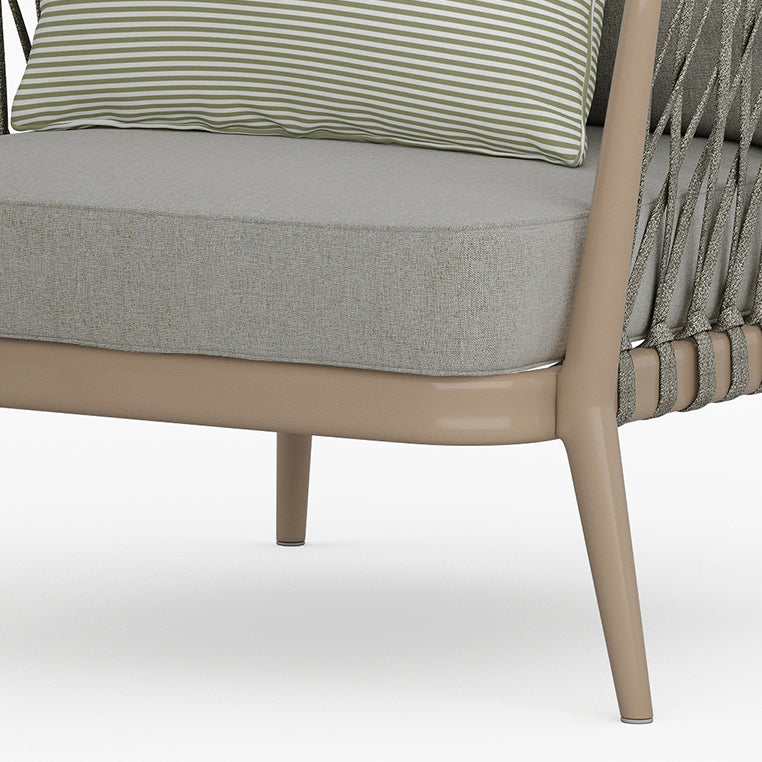Outdoor Conversation Chair with Aluminum Frame, Set of 2