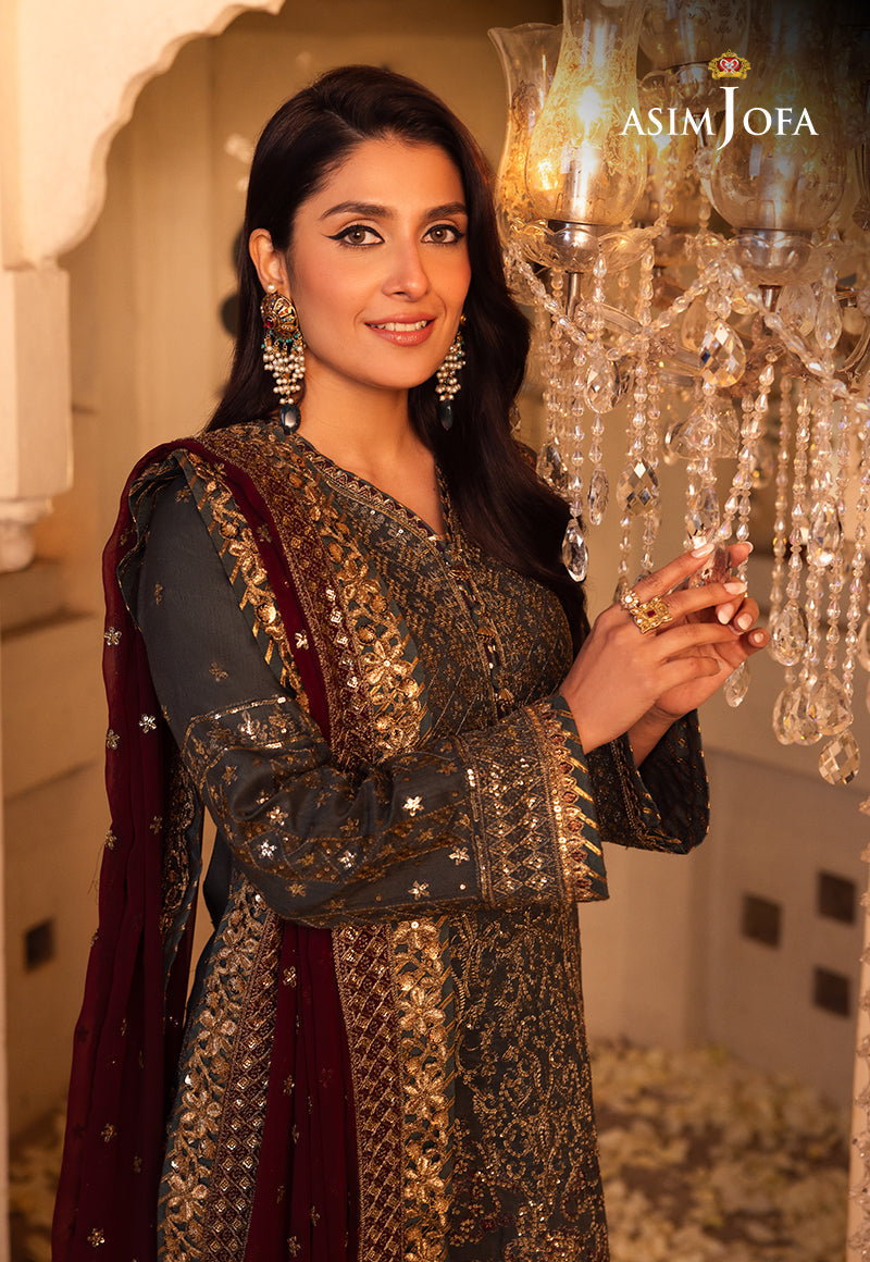 AJSHP-07 EMBROIDERED RAW SILK 3 PCS
