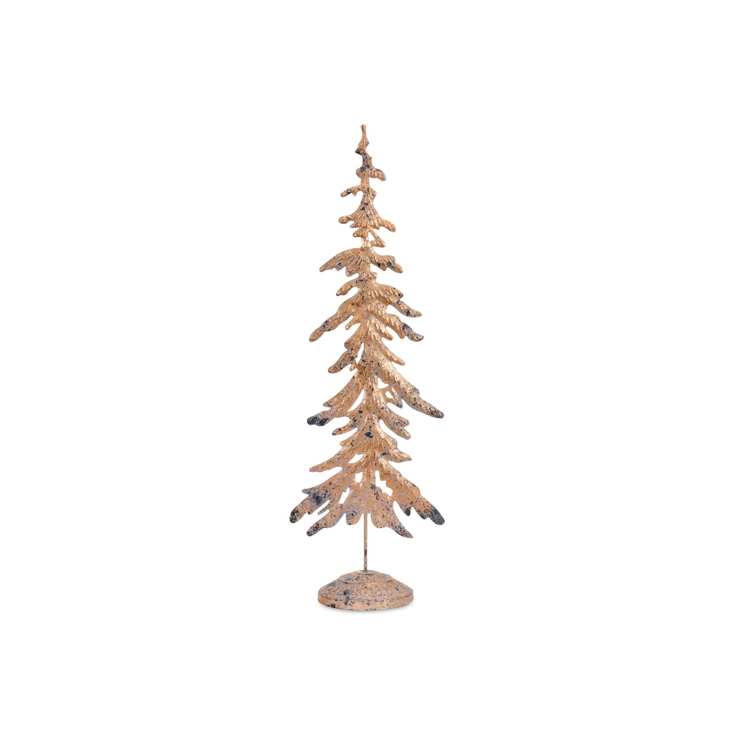 Rustic Bronze Metal Cut Out Tree Décor, Set of 6