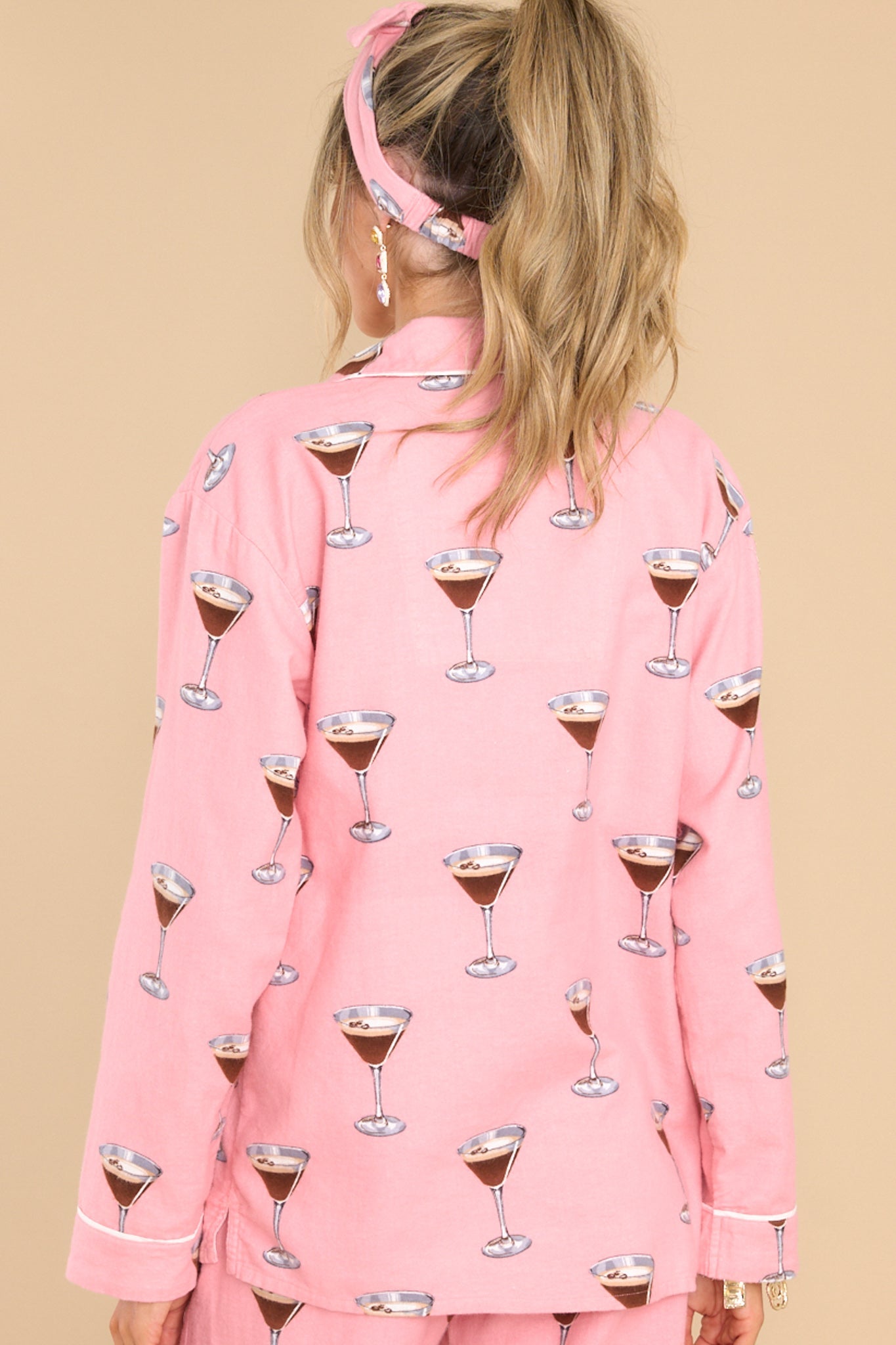 Flannels Vintage Pink PJ Top