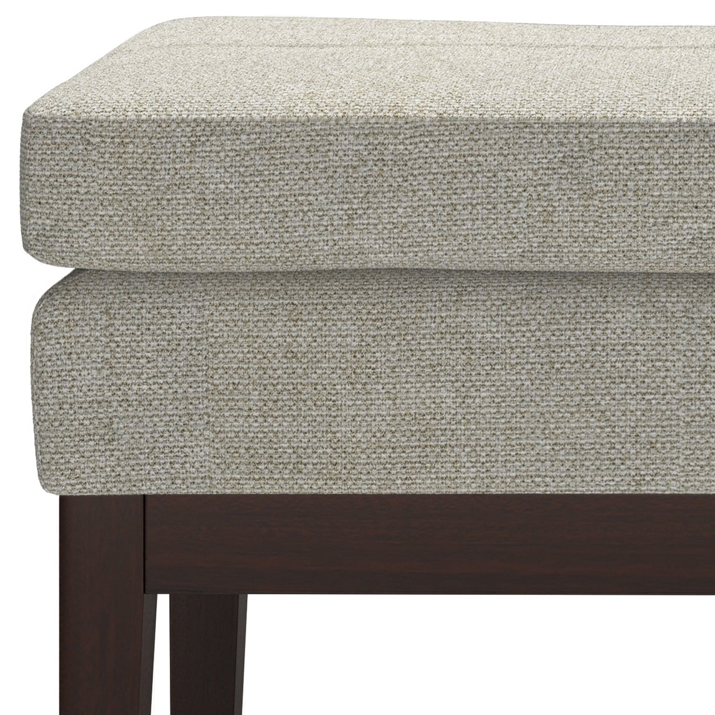 Veil 26.4" Ottoman Bench with Stitching Detail