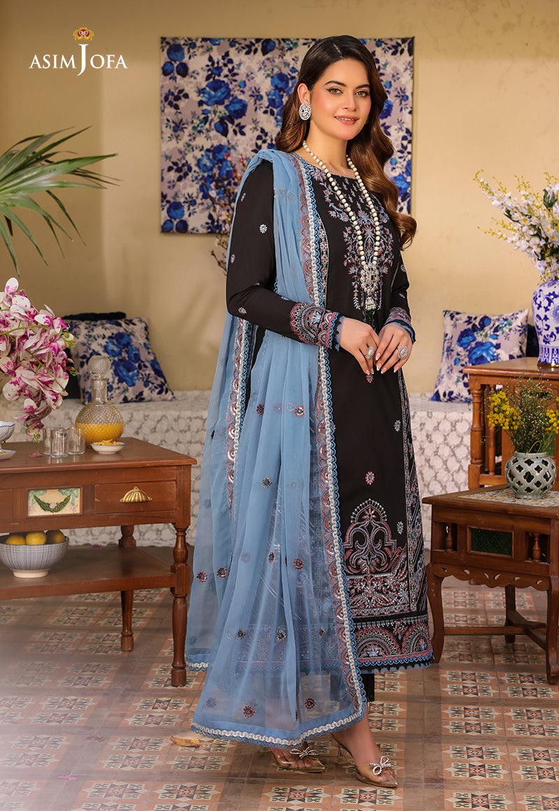 AJZB-09 EMBROIDERED CAMBRIC 3 PCS