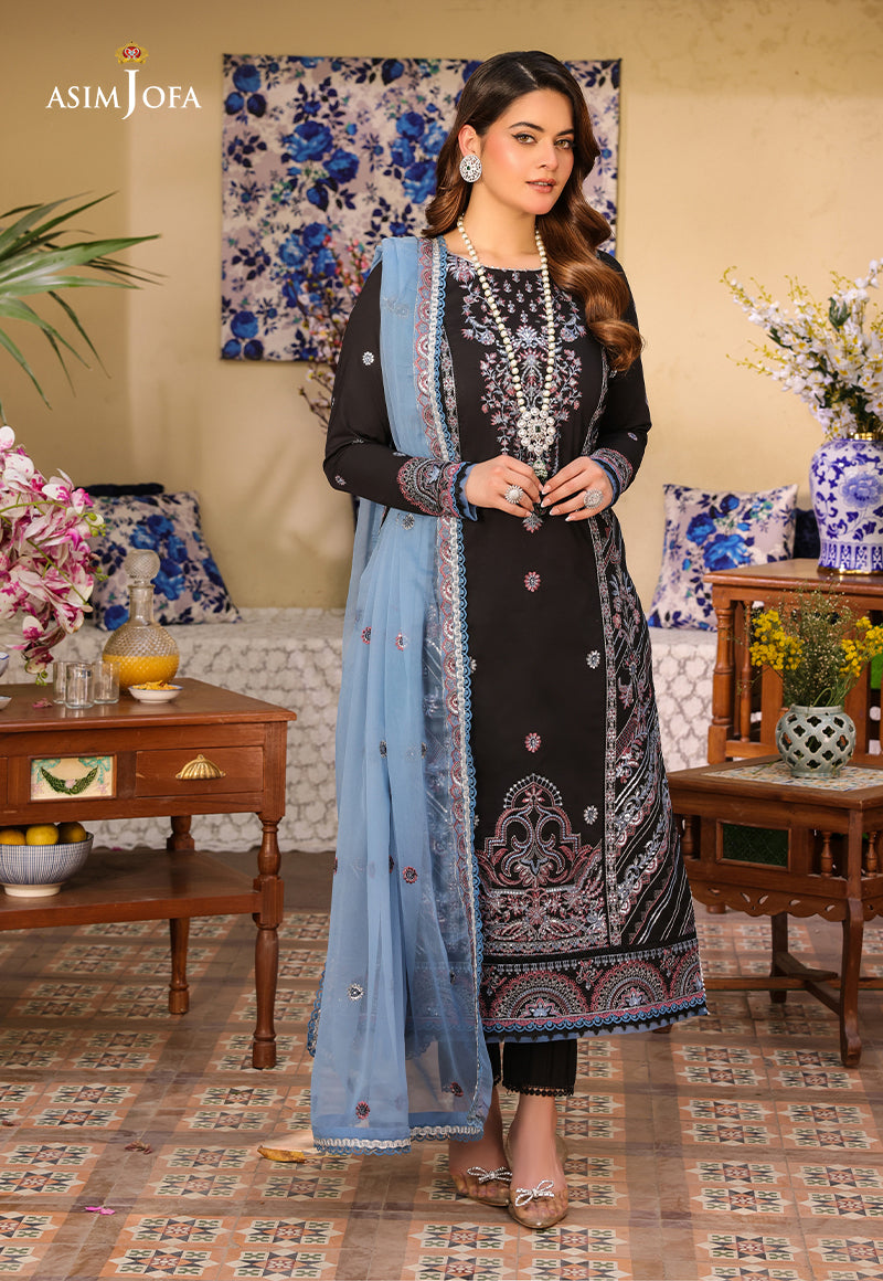 AJZB-09 EMBROIDERED CAMBRIC 3 PCS