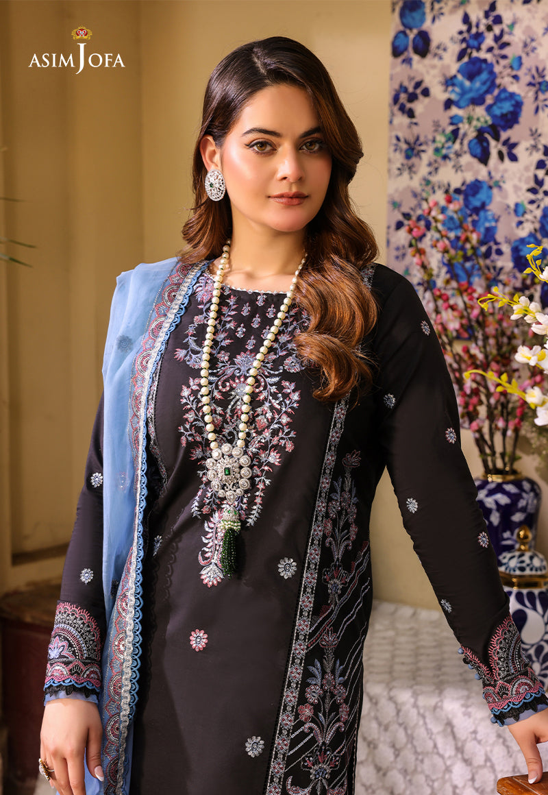 AJZB-09 EMBROIDERED CAMBRIC 3 PCS