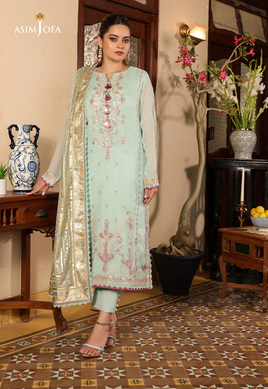 AJZB-21 EMBROIDERED CHIFFON 3 PCS