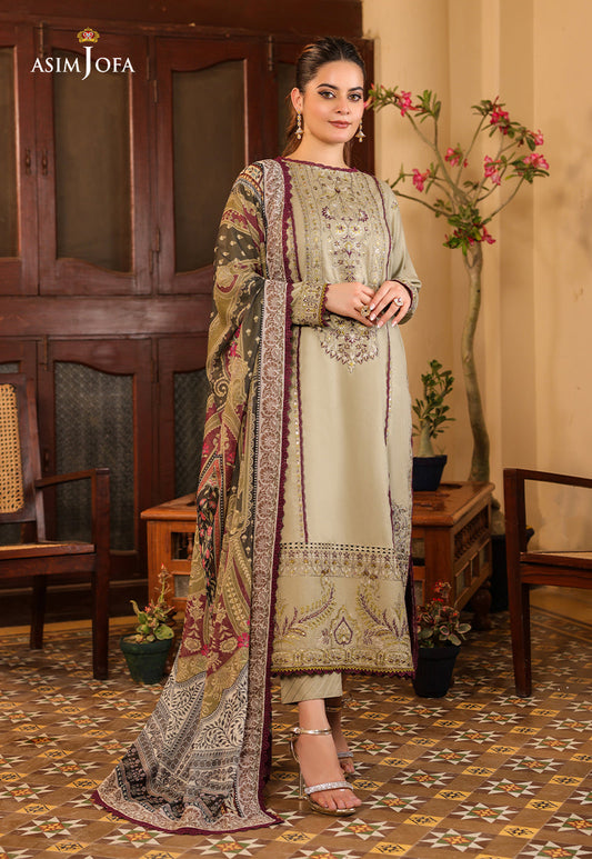 AJZB-25 EMBROIDERED CAMBRIC 3 PCS
