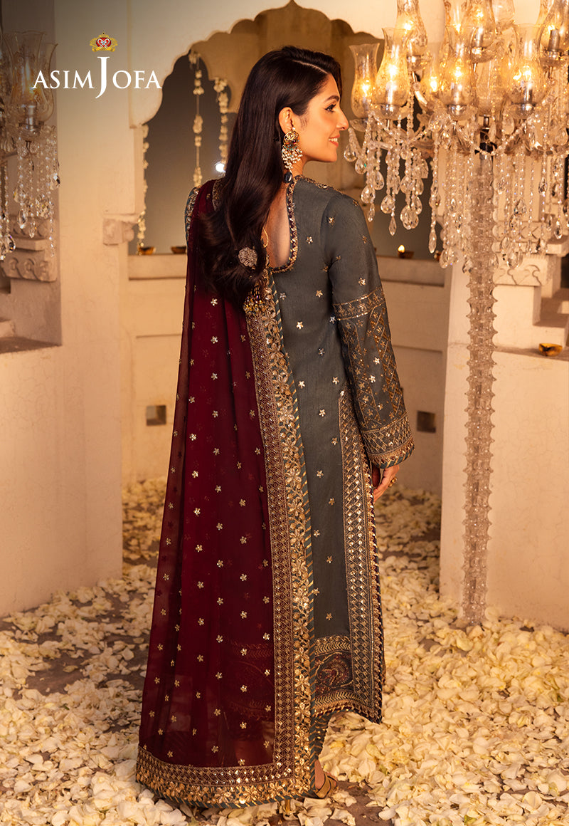 AJSHP-07 EMBROIDERED RAW SILK 3 PCS