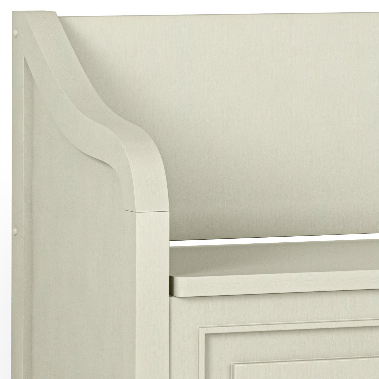 Lucidity Storage Bench with Lift-up Lids and Raised Panels