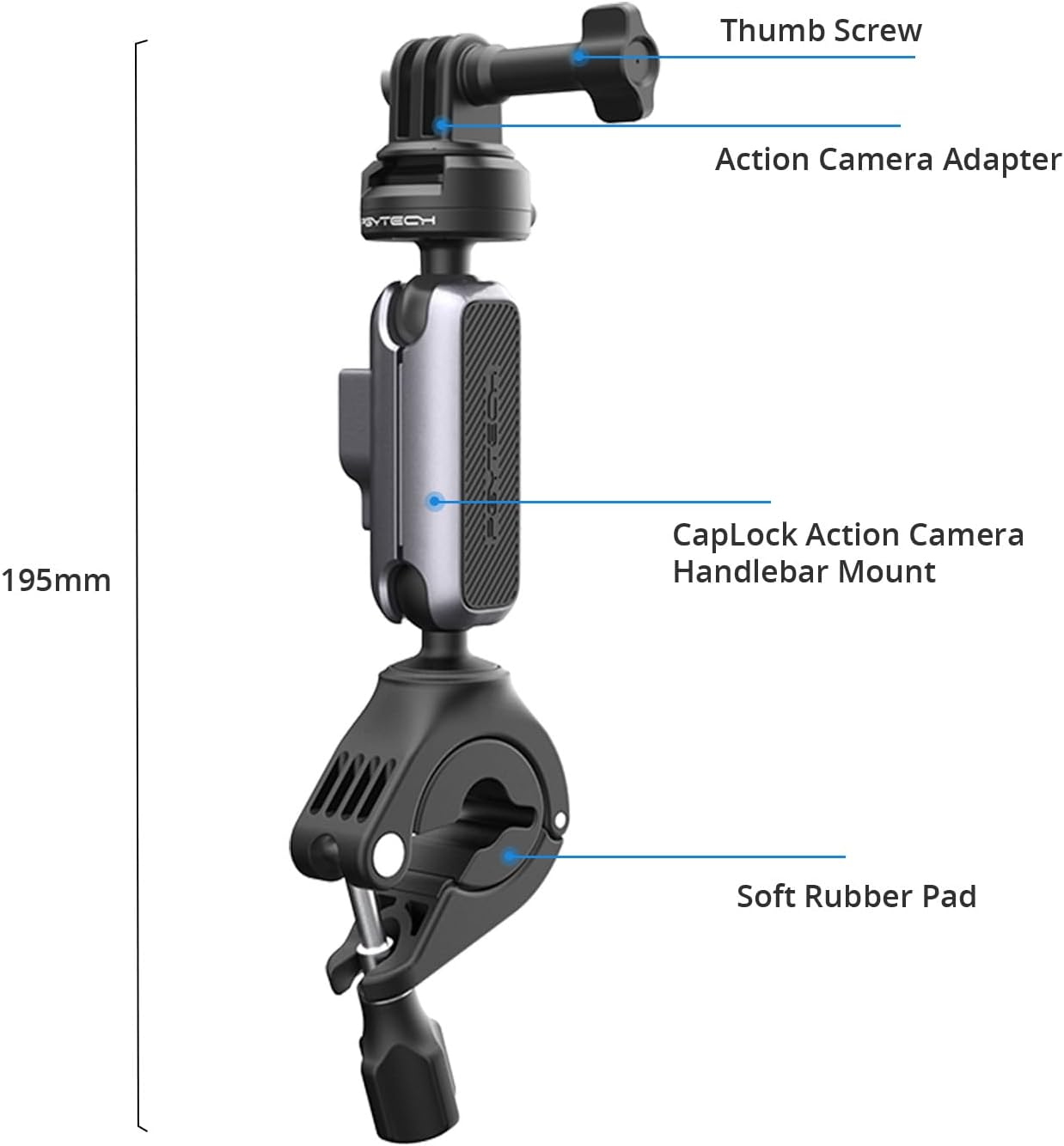 PGYTECH CapLock Action Camera Handlebar Mount
