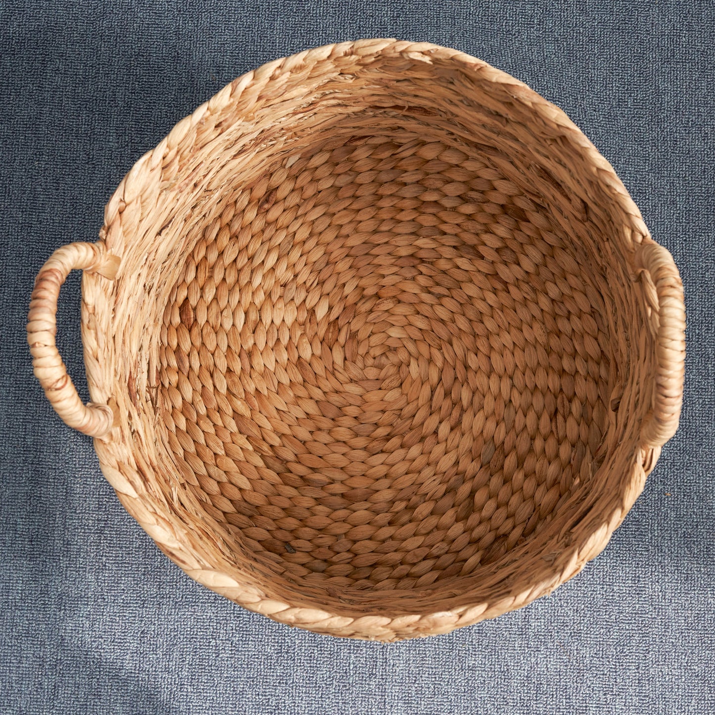 Round Woven Storage Basket with Handles