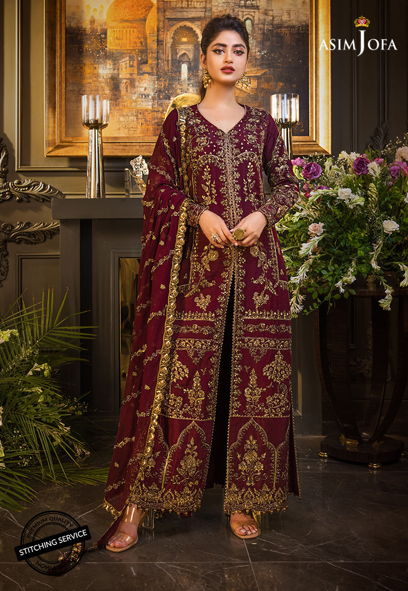 AJSE-02 EMBROIDERED RAW SILK 3 PCS