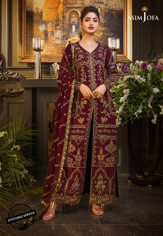 AJSE-02 EMBROIDERED RAW SILK 3 PCS