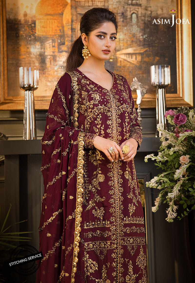AJSE-02 EMBROIDERED RAW SILK 3 PCS