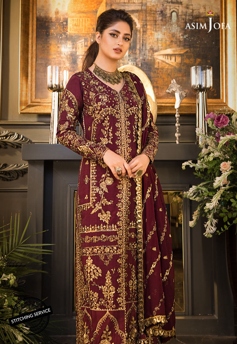 AJSE-02 EMBROIDERED RAW SILK 3 PCS