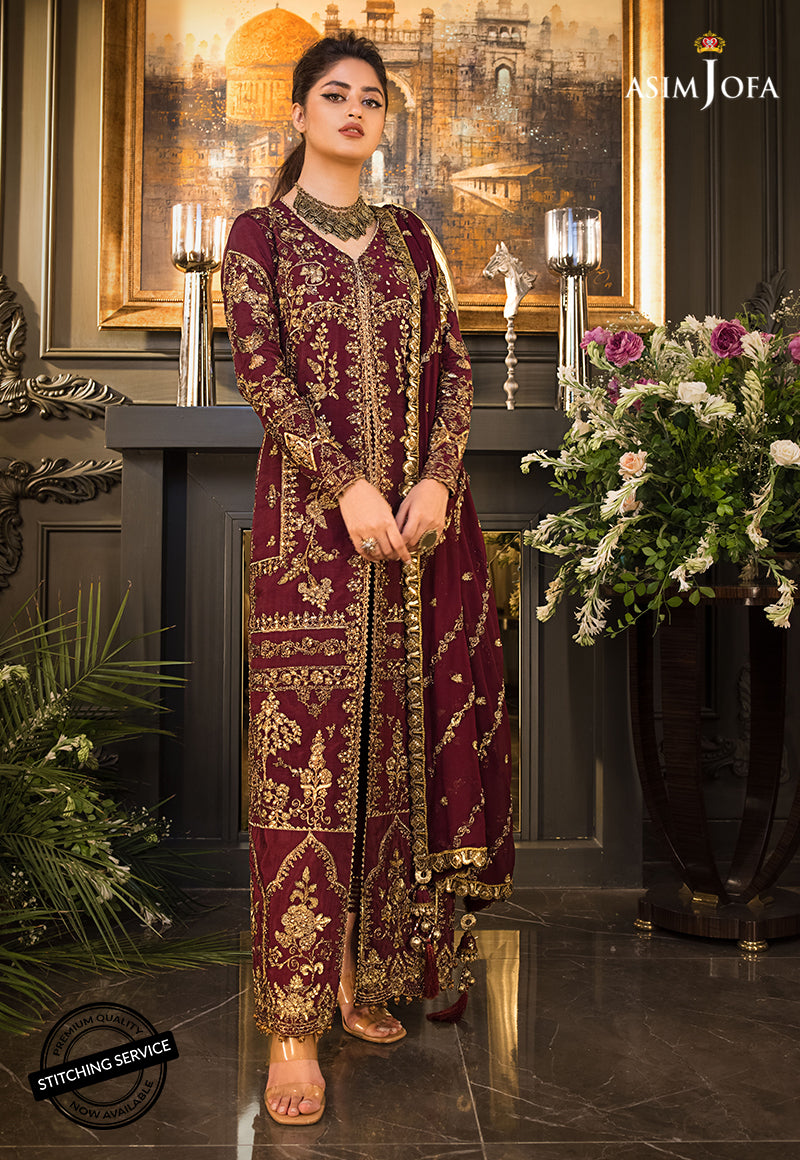 AJSE-02 EMBROIDERED RAW SILK 3 PCS