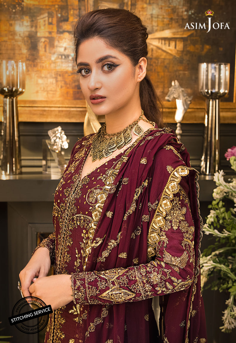 AJSE-02 EMBROIDERED RAW SILK 3 PCS