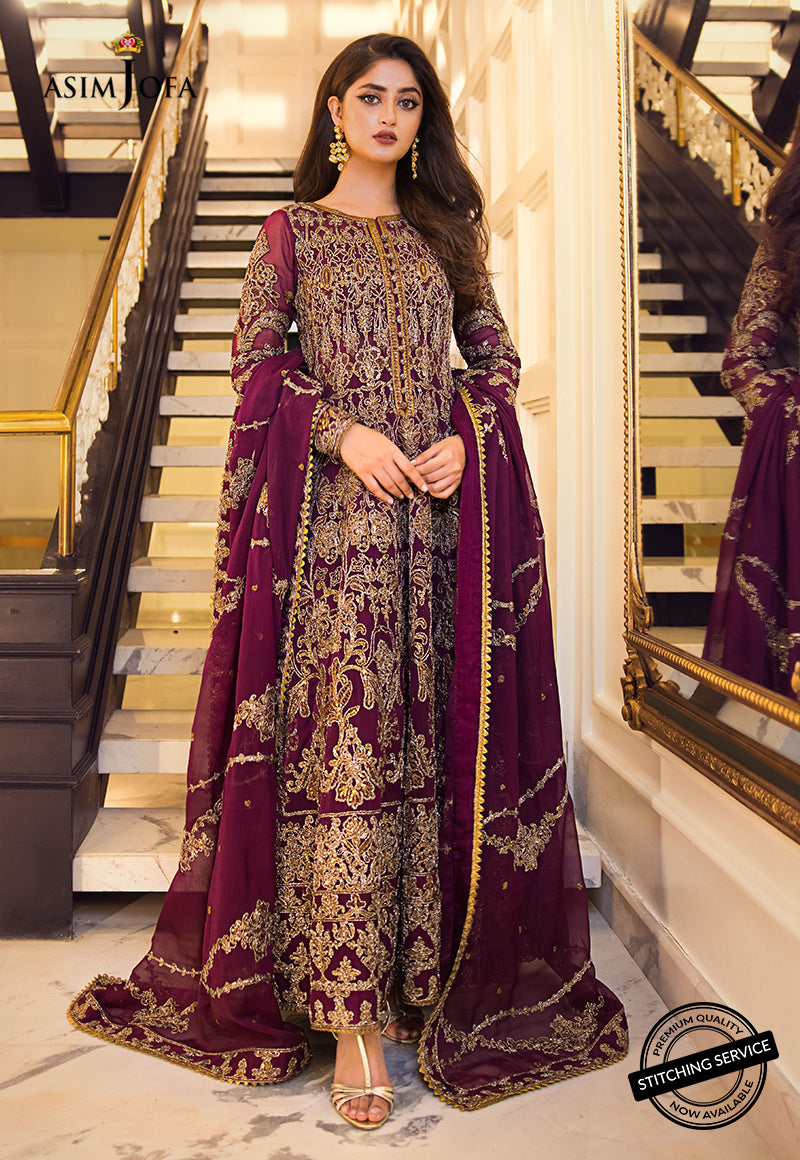 AJSE-07 EMBROIDERED CHIFFON 3 PCS