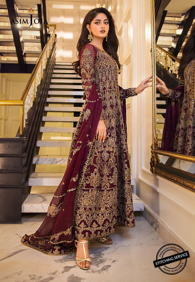 AJSE-07 EMBROIDERED CHIFFON 3 PCS